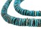 Natural Turquoise Graduated Disk Beads: Authentic Blue Stone Strand for Jewelry Making, 16 Inch